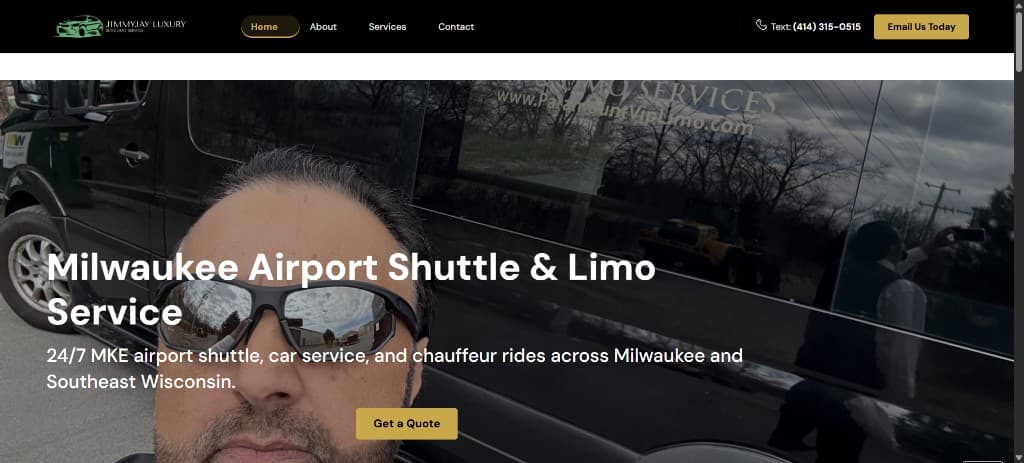 Jimmy Jay Luxury Shuttle website